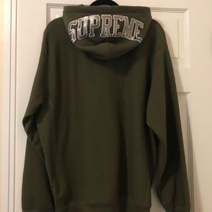 Supreme Sequin Arc Hooded Sweatshirt- Dark Olive
